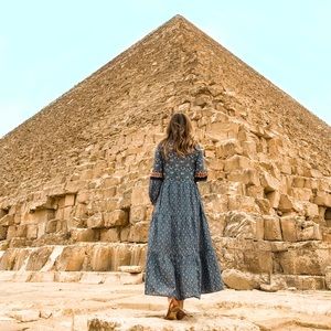 Free People Prairie Maxi Calico Dress